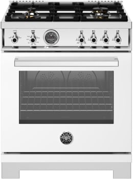 Bertazzoni Professional Series PRO304BFGMBIT - 30 Inch Freestanding Gas Range with 4 Sealed Burners in Front View