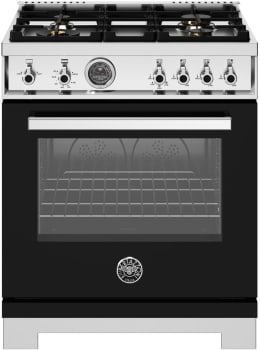 Bertazzoni Professional Series PRO304BFGMNET - 30 Inch Freestanding Gas Range with 4 Sealed Burners in Front View