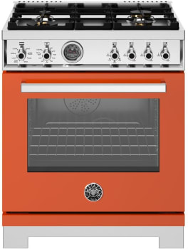 Bertazzoni Professional Series PRO304BFEPART - 30 Inch Freestanding Dual Fuel Range with 4 Sealed Burners in Front View