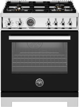 Bertazzoni Professional Series PRO304BFEPNET - 30 Inch Freestanding Dual Fuel Range with 4 Sealed Burners in Front View