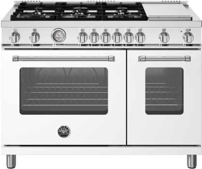 Bertazzoni Master Series MAS486GGASBIV - 48 Inch Freestanding Gas Range with 6 Sealed Burners in Front View