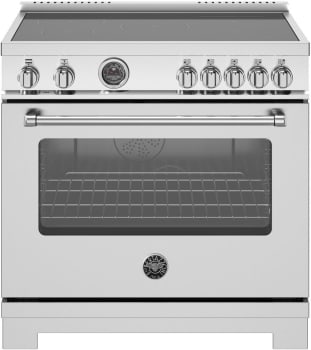 Bertazzoni Master Series MAS365ICFEPXT - 36 Inch Freestanding Induction Range with 5 Elements in Front View