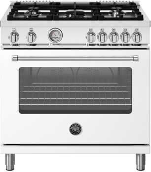Bertazzoni Master Series MAS365GASBIVLP - 36 Inch Freestanding Gas Range with 5 Sealed Burners