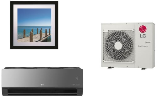 LG LG2ZMSS47 Dual Zone Mini Split System with 19,000 Total BTUs, Heat ...