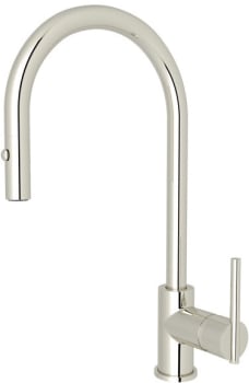 Rohl CY57LPN2 Pull Down Kitchen Faucet with Side Lever, Dual Spray ...