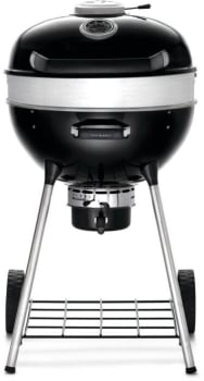 Napoleon PRO18KLEG3 18 Inch Charcoal Kettle Grill with Cast Iron Grids Vortex Heat Management System Smoke Stack Chimney Controlled Air Inlets Porcelain Coated Steel Body Offset Hinged Lid Stainless S...