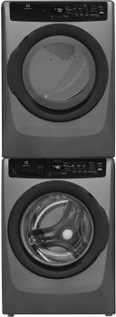 Electrolux ELWADRGAT74373 - Stacked Washer & Dryer Set with Front Load Washer & Gas Dryer in Titanium