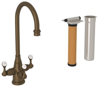 Rohl Georgian Era Triflow Series UKIT1220LSEB2 - Filtration 3-Lever Bar & Food Prep Faucet