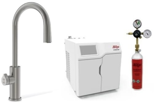 Zip ARCPLUSCS120VGM - Zip HydroTap Chilled, Sparkling for Residential and Small Commercial - Kitted Base Module with 1.5 lb CO2 and Regulator with Arc Plus Tap - Gunmetal