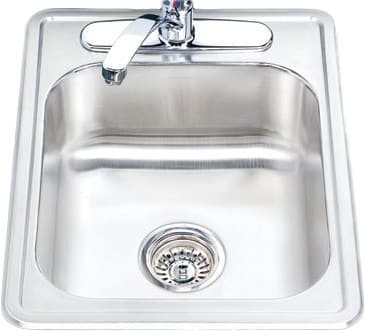 17227bs1 17 Inch Top Mount Single Bowl Stainless Steel Bar Sink