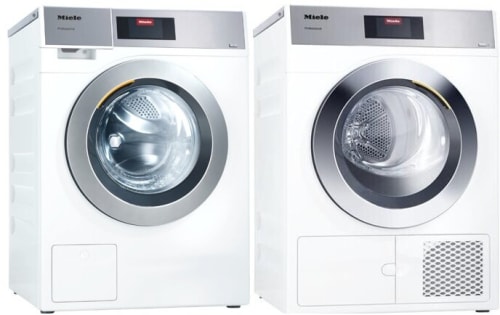 Miele MIWADREPWH908 - Side-by-Side Washer & Dryer Set with Front Load Washer & Electric Heat Pump Dryer in White