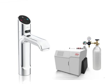 Zip CLASSICPLUSBCS240VCH - HydroTap Boiling, Chilled, Sparkling for Large Commercial - Kitted Base Module with 5 lb CO2 and Regulator with Classic Plus Tap - Bright Chrome