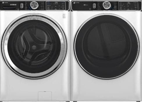 GE GEWADR4 - Front Load Washer and Electric Dryer Set in White
