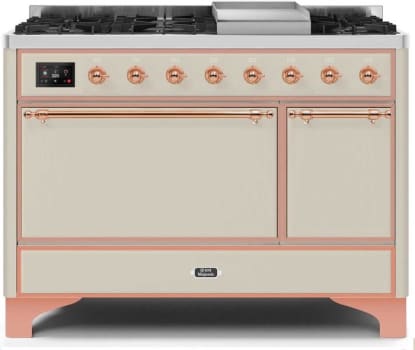 Ilve Majestic II Collection UM12FDQNS3AWP - Freestanding Dual Fuel Range Black