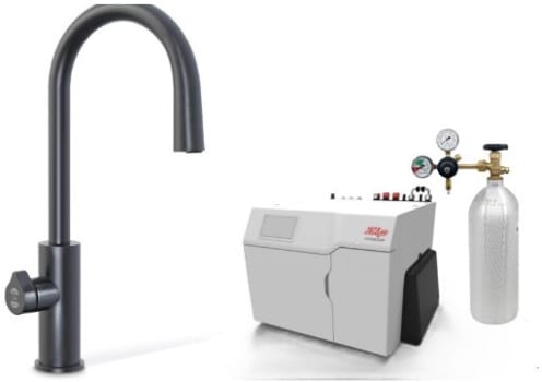 Zip ARCPLUSBCS240VMB - HydroTap Boiling, Chilled, Sparkling for Large Commercial - Kitted Base Module with 5 lb CO2 and Regulator with Arc Plus Tap - Matte Black