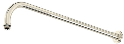 Rohl Perrin and Rowe Collection U20AR27SAPN - 20 Inch Reach Wall Mount Shower Arm with Solid Brass Construction and Escutcheon Included