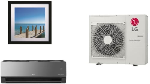 LG LG3ZMSS142 Dual Zone Mini Split System with 24,000 Total BTUs, Heat ...