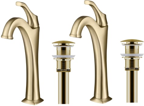 Kraus Arlo Series KVF1200BG2PK - Single Handle Vessel Bathroom Faucet with Pop Up Drain