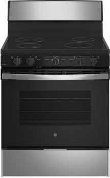 GE JB480SYSS - 30 Inch Freestanding Electric Range with 4 Radiant Smoothtop Burners