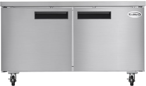 Koolmore KMUCF15SS - 60 Inch Two Door Commercial Undercounter Freezer