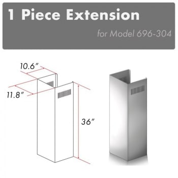 ZLINE 1PCEXT696304 - Short Chimney Pieces