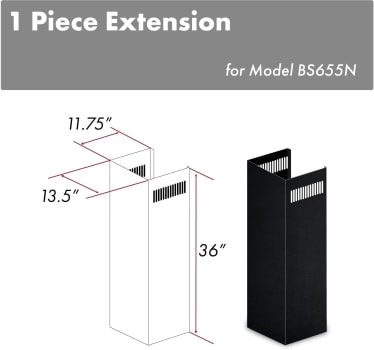 ZLINE 1PCEXTBS655N Chimney Extension