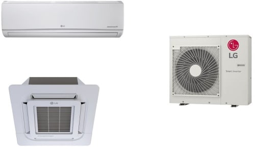 LG LG2ZMSS78 Dual Zone Mini Split System with 21,000 Total BTUs, Heat ...