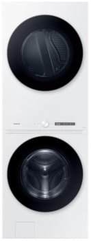 Samsung BESPOKE WH46DBH100EW - Bespoke 4.6 cu. ft. Large Capacity Single Unit AI Laundry Hub™ Washer with Steam Wash and 7.6 cu. ft. Electric Dryer in White