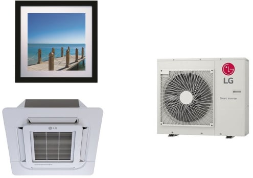 LG LG2ZMSS50 Dual Zone Mini Split System with 21,000 Total BTUs, Heat ...