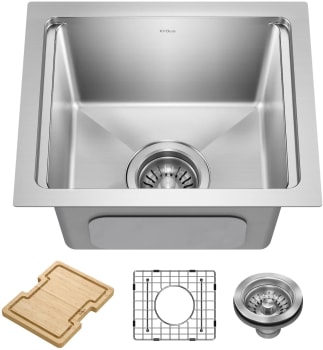 Kraus Fairlane KWU63115 - 15 Inch Undermount Workstation Single Bowl Kitchen Sink