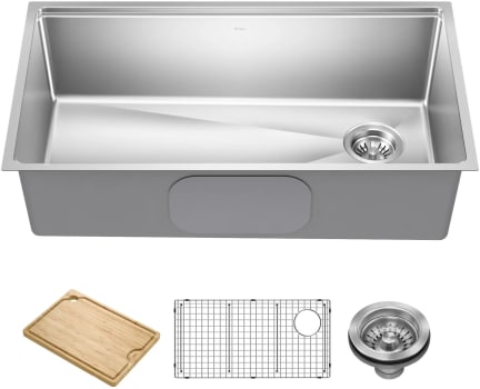 Kraus Fairlane KWU61032 - 32 Inch Undermount Workstation Single Bowl Kitchen Sink
