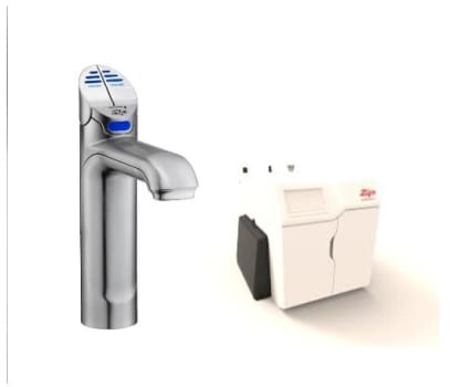 Zip CLASSICCS240VBR - HydroTap Chilled, Sparkling for Large Commercial - Kitted Base Module with 5 lb CO2 and Regulator with Classic Tap - Brushed Chrome