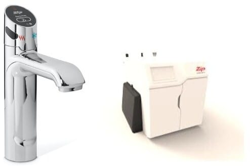 Zip WAVECS240VCH - HydroTap Chilled, Sparkling for Large Commercial - Kitted Base Module with 5 lb CO2 and Regulator with Touch-Free Wave Tap - Bright Chrome