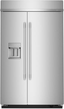 KitchenAid 29.4 Cu. Ft. 48" Built-In Side-By-Side Refrigerator Features Exterior Water & Ice Dispenser w/ Measured Fill in Stainless Steel KBSD748SPS on Fridge.com
