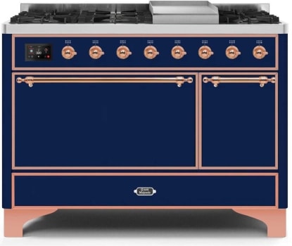 Ilve Majestic II Collection UM12FDQNS3MBP - Freestanding Dual Fuel Range Black