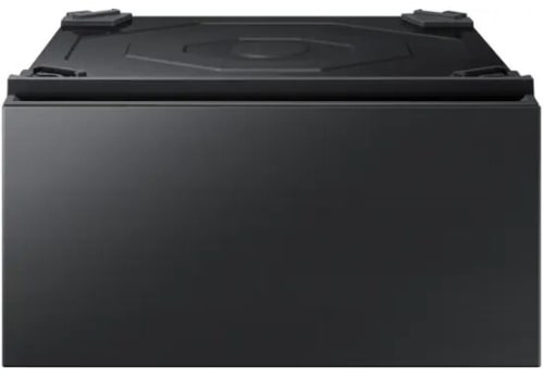 Samsung BESPOKE WE502NV - 27 Inch Laundry Pedestal with Storage Drawer: Brushed Black