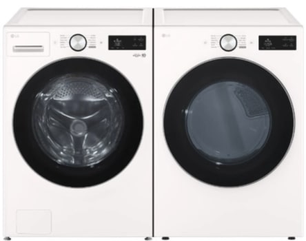 LG LGWADRGHAA5800 - Side-by-Side Washer & Dryer Set with Front Load Washer & Gas Dryer in Alpine White