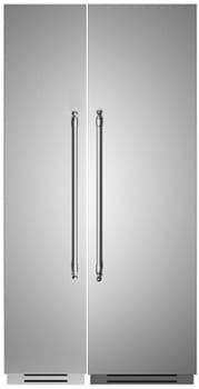 Bertazzoni Heritage Series BERTREFFRHER24SS3 - Bertazzoni Side-by-Side Refrigerator Freezer Column Set