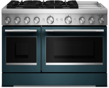 KitchenAid Commercial-Style KFDD948SAG - 48 Freestanding Dual Fuel Range with 6 Sealed Burners