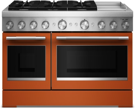 KitchenAid Commercial-Style KFDD948SSC - 48 Freestanding Dual Fuel Range with 6 Sealed Burners