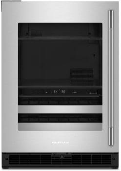 KitchenAid KUBL524SSB - 24 Inch Built-In Undercounter Dual Zone Beverage Center