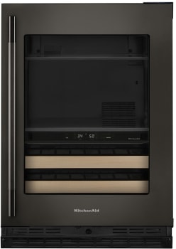 KitchenAid KUBR524SBE - 24 Inch Built-In Undercounter Dual Zone Beverage Cente