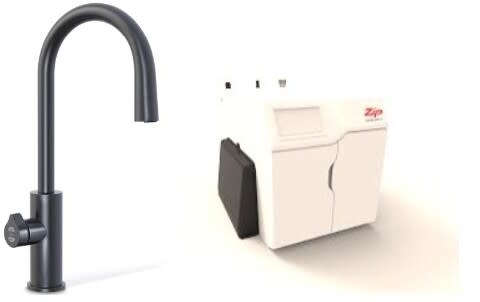 Zip ARCPLUSCS240VMB - HydroTap Chilled, Sparkling for Large Commercial - Kitted Base Module with 5 lb CO2 and Regulator with Arc Plus Tap - Matte Black