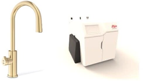 Zip ARCPLUSCS240VBG - HydroTap Chilled, Sparkling for Large Commercial - Kitted Base Module with 5 lb CO2 and Regulator with Arc Plus Tap - Brushed Gold
