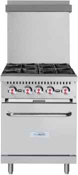 Koolmore KMCR24NG - 24 Inch Commercial Range with 4 Open-Top Burners