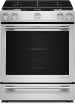KitchenAid KSDS730TPS - 30-Inch 5-Burner Dual Fuel Convection Slide-In Range with Baking Drawer