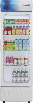 Koolmore KMMDR9CPWH - 22 Inch Freestanding Single Door Commercial Display Merchandiser Refrigerator