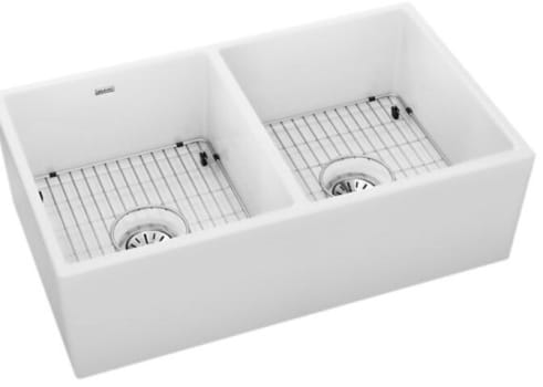 Elkay SWUF32189WHC - Equal Double Bowl Farmhouse Sink Kit