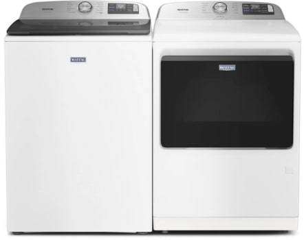 Maytag MGWADRGRW7205 - Side-by-Side Washer & Dryer Set with Top Load Washer and Gas Dryer in White