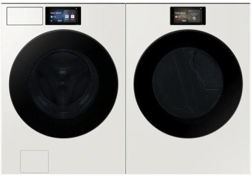 Samsung BESPOKE SAWADREADY53 - Side-by-Side Washer & Dryer Set with Front Load Washer and Electric Dryer in Ivory